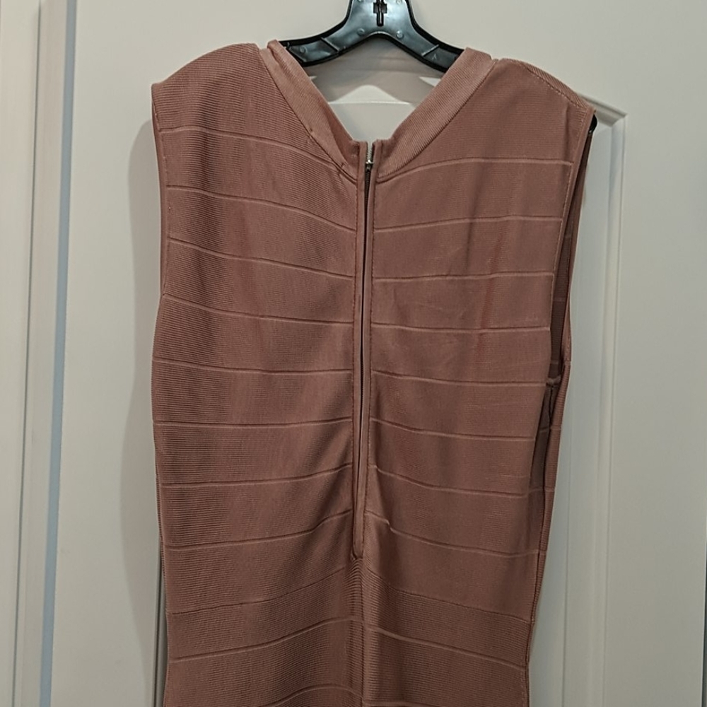 Venus Body Con Fringe Blush Dress - Picture 3 of 5